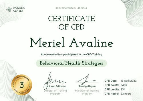 Professional and fancy CPD certificate template landscape