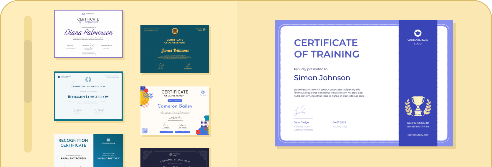 Certificate Templates Certificate Templates