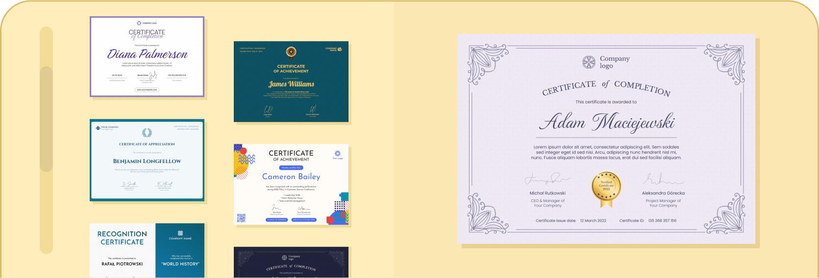 Certificate Templates Certificate Templates