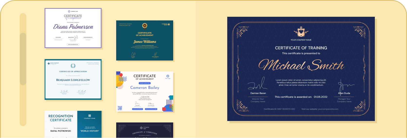 Certificate Templates Certificate Templates