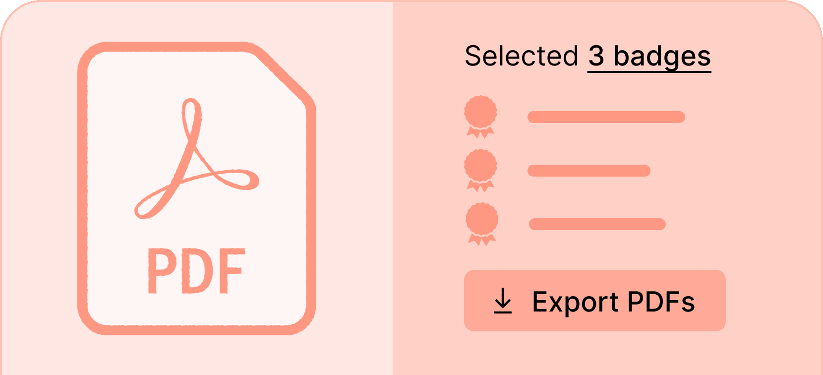 Export credentials in pdf - Certifier features