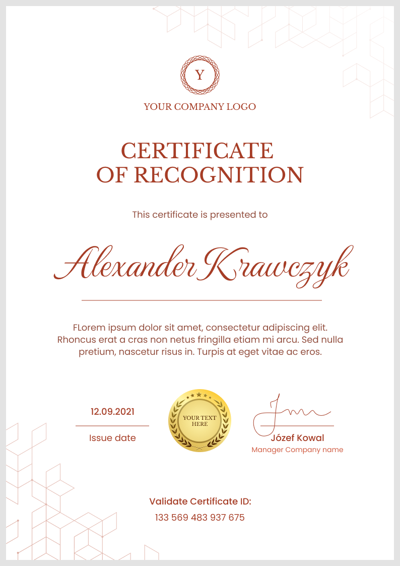 Certificate thumbnail