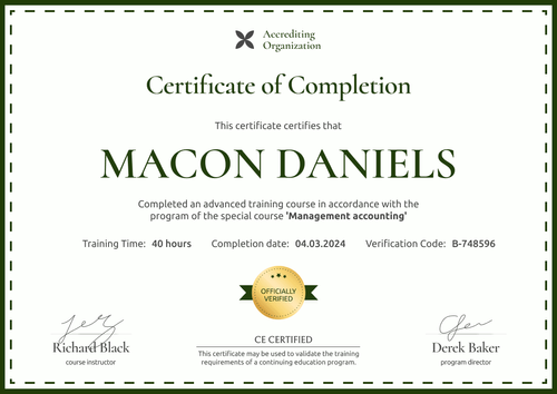 Plain and professional CE certificate template